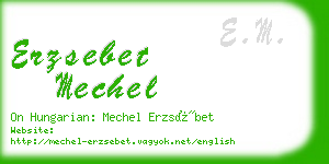 erzsebet mechel business card